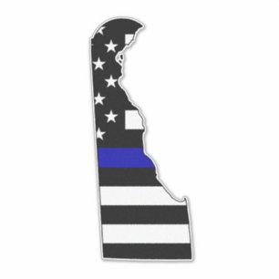 Sticker Indicateur de ligne bleue mince Delaware