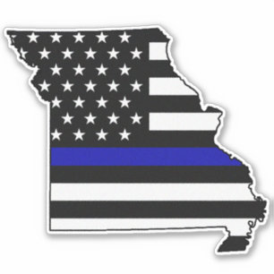 Sticker Indicateur de ligne bleue mince Missouri