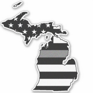 Sticker Indicateur de ligne gris mince Michigan