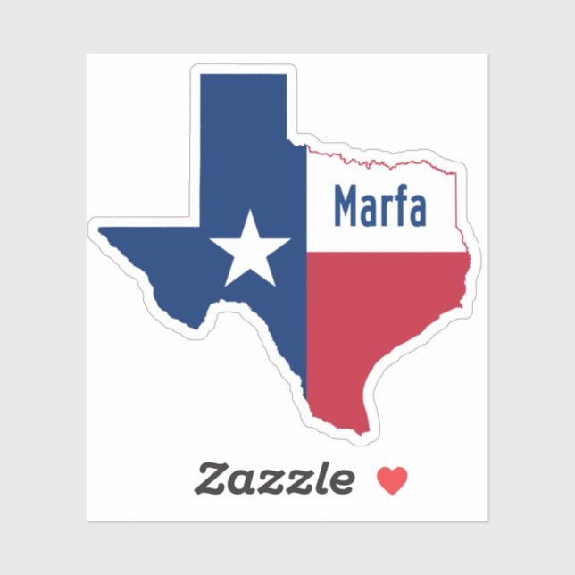 Sticker Indicateur Marfa TX (Feuille)