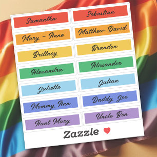 Sticker Indicateur Rainbow Pride Liste d'invités personnal