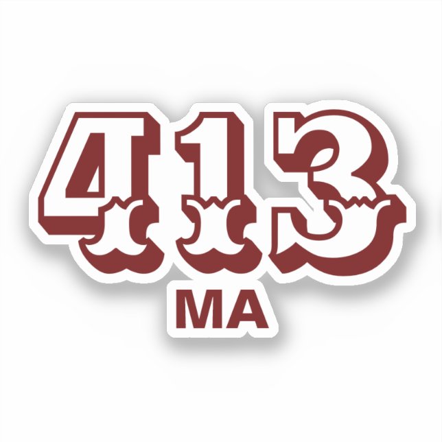 Sticker Indicatif régional 413 (Recto)