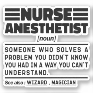 Sticker Infirmière anesthésiste Noun Spécialiste en soins