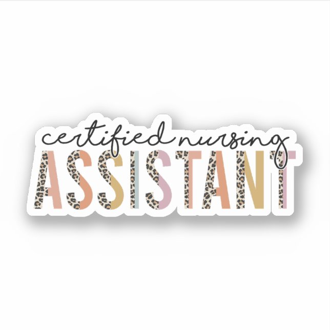 Sticker Infirmière certifiée Leopard AIIC Infirmière Cadea (Devant)