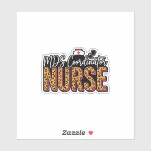 Sticker Infirmière coordinatrice MDS Design de chemise vin