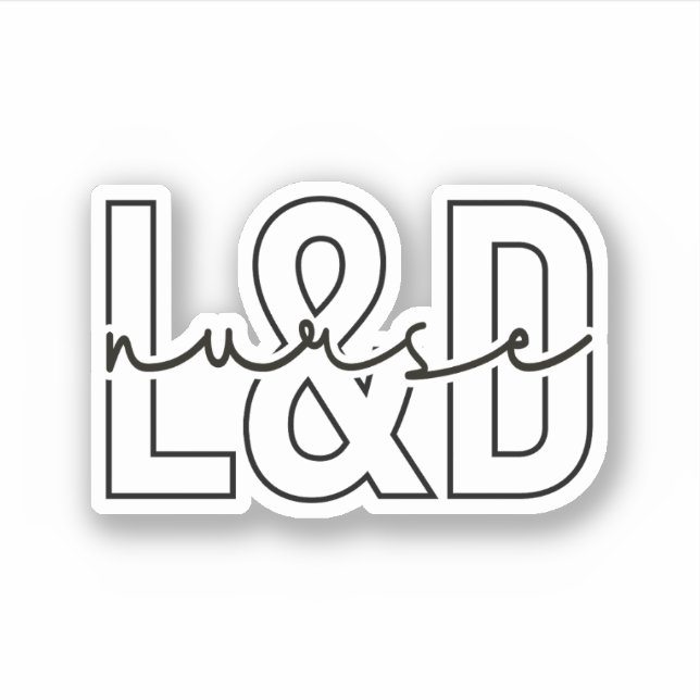 Sticker Infirmière de la main-d'oeuvre et de la prestation (Devant)