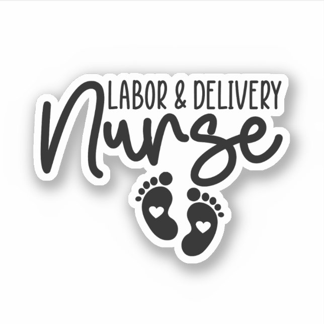 Sticker Infirmière de la main-d'oeuvre et de la prestation (Devant)