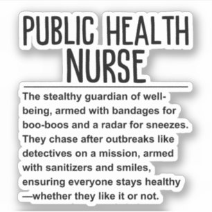 Sticker infirmière de santé publique