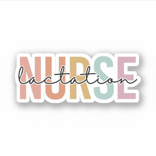 Sticker Infirmière en lactation, cadeau pour infirmière en (Devant)