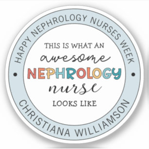 Sticker Infirmière en néphrologie drôle personnalisée Appr