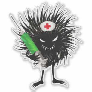 Sticker Infirmière Malsaine Drôle Avec Syringe