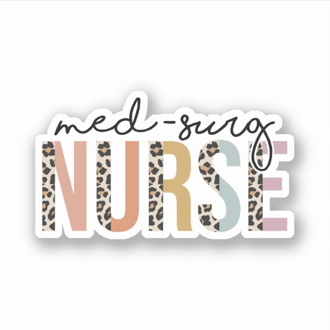 Sticker Infirmière Med-Surg, Infirmière Médicale (Devant)