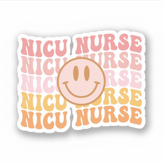 Sticker Infirmière NICU Unité de soins intensifs néonatals (Devant)