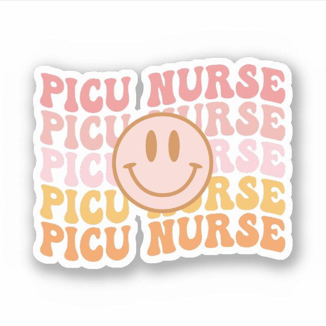 Sticker Infirmière PICU, Unité de soins intensifs pédiatri (Devant)