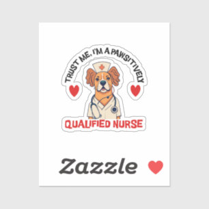 Sticker Infirmière Qualifiée Pawsitivement