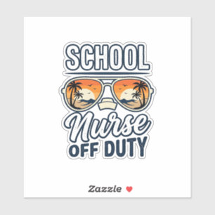 Sticker Infirmière scolaire hors service chemise de lunett