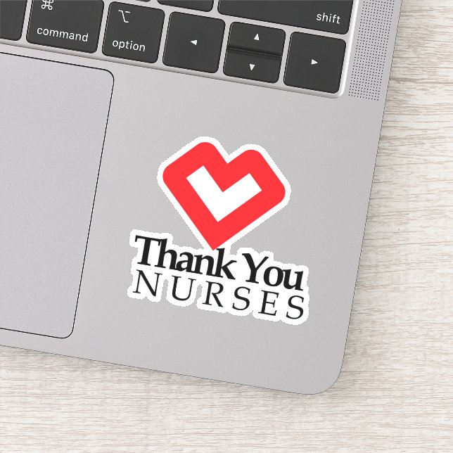 Sticker Infirmières Mercis | Coeur rouge (Détail)