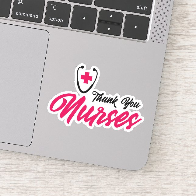 Sticker Infirmières Mercis | Rose (Détail)