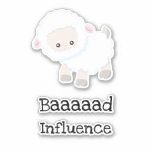 Sticker Influence de Baaad Personnalisé Maigre Maigre mout