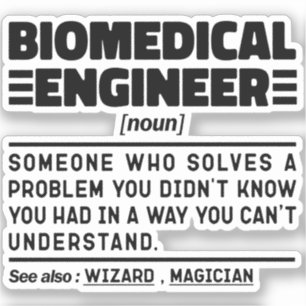 Sticker Ingénieur biomédical Noun Ingénierie personnalisée