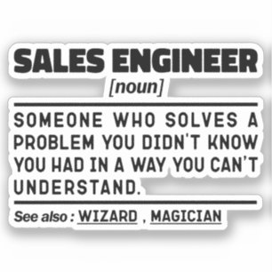 Sticker Ingénieur des ventes Noun Finance Employé Sarcasme