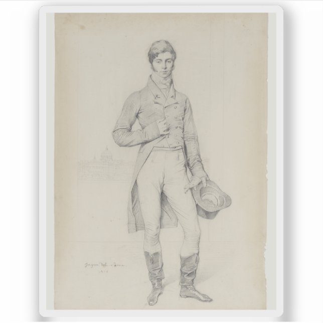 Sticker Ingres - Portrait de Lord Grantham (Devant)