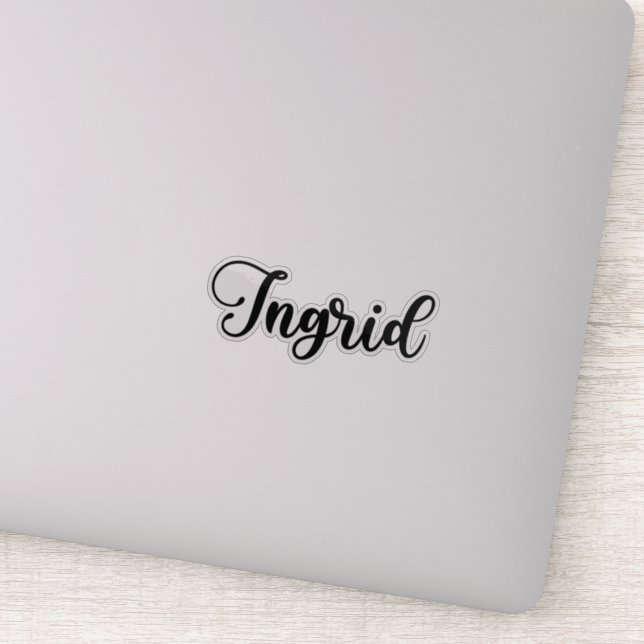 Sticker Ingrid Name - Calligraphie manuscrite (Détail)