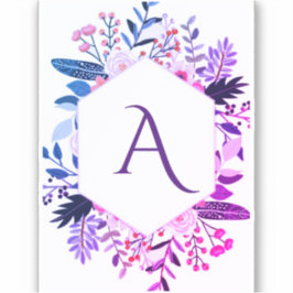 Sticker initial de végétation florale