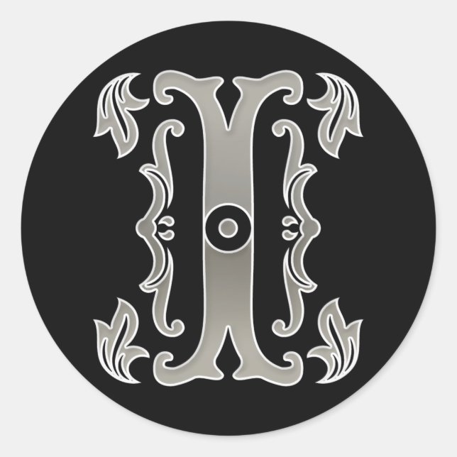 Sticker initial I rond en or (Devant)