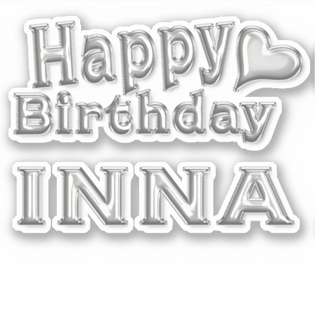 Sticker Inna Happy Birthday (Devant)