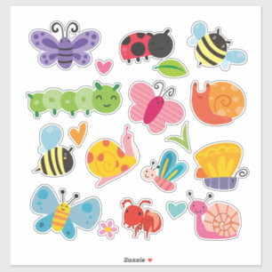 Sticker Insectes et bogues mignons