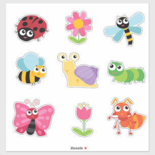 Sticker Insectes et bogues mignons