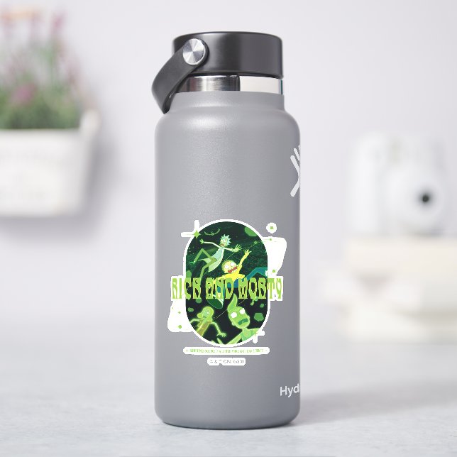 Sticker Insigne de devis de décrochage de Rick et Morty (HydroFlask)
