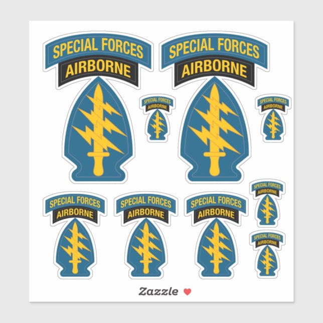 Sticker Insigne des forces spéciales - Onglet aéroporté (Feuille)