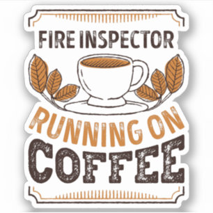 Sticker Inspecteur d'incendie en cours d'exécution sur Caf