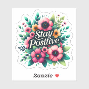 Sticker Inspiration florale pour des vibrations positives