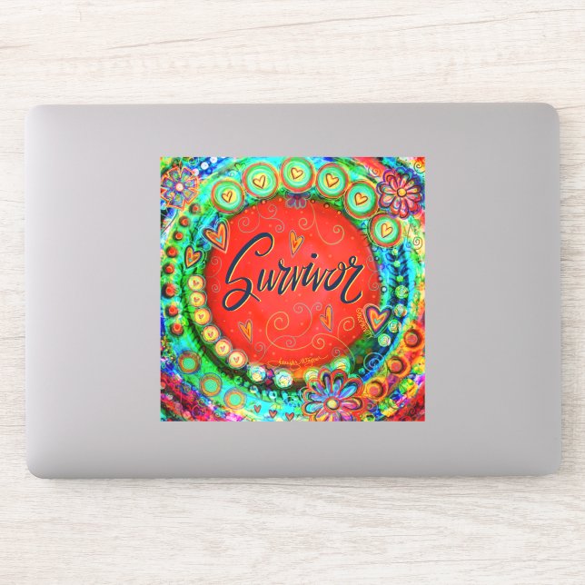 Sticker Inspirationnel Whimsical Red Survivor Inspirivity (Ordinateur)