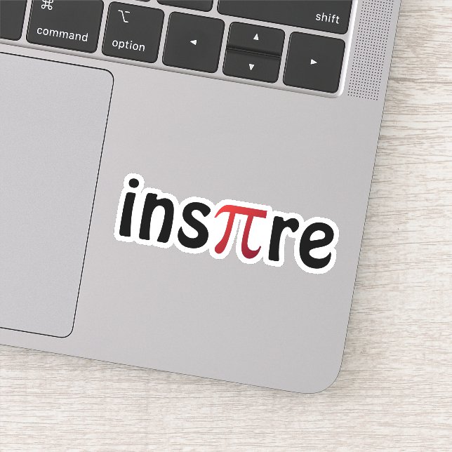 Sticker Inspirer Math Geek Black Red Pi Day (Détail)