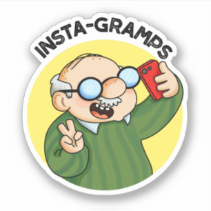 Sticker Instagramps Funky Social Media Grandpa Pun