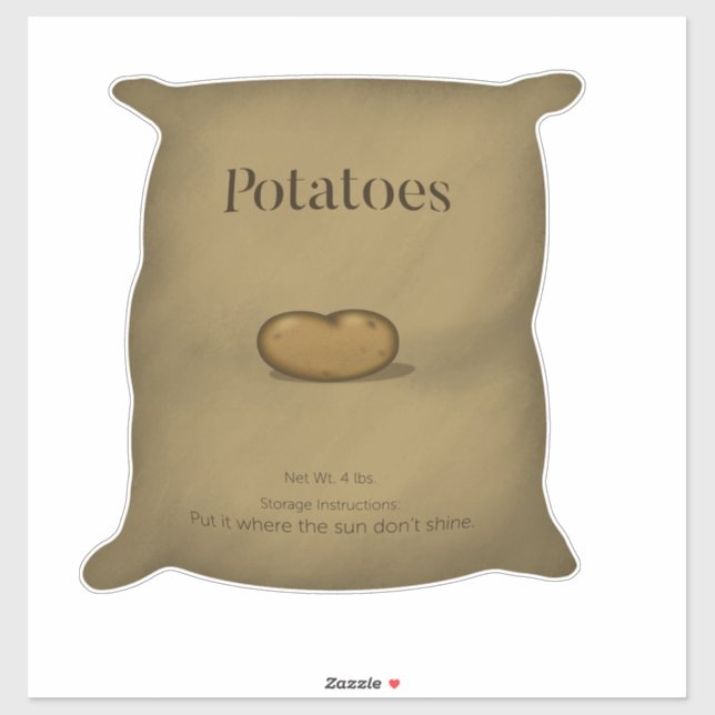 Sticker Instructions humoristiques de stockage de pommes d (Feuille)