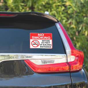 Sticker Interdiction de fumer dans un rayon de 7,62 mètres
