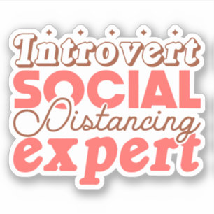 Sticker Introduire l'expert de la distance sociale