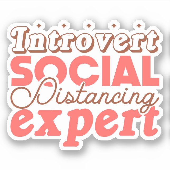 Sticker Introduire l'expert de la distance sociale (Devant)