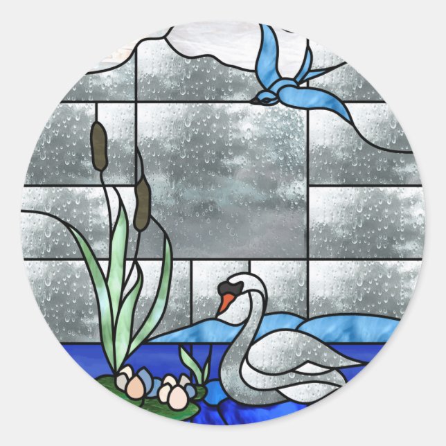 Sticker Invitation du lac Swan (Devant)