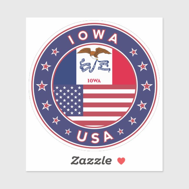 Sticker Iowa (Feuille)
