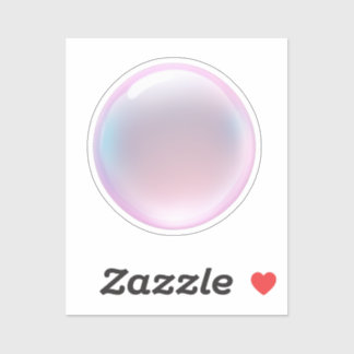 Sticker Iridescent Pink Bubble Emoji