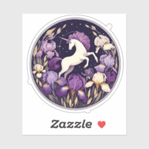 Sticker Iris de licorne violette Unicorns Iris