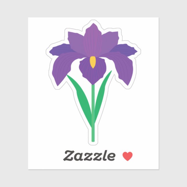 Sticker Iris Flower (Feuille)