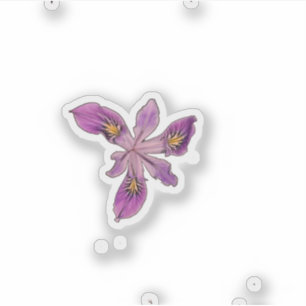 Sticker Iris sauvage transparent