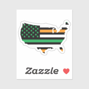 Sticker Irlandais Américains États-Unis États-Unis Irlande